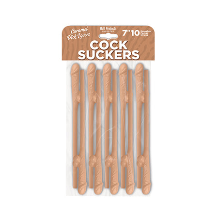 Cock Suckers Pecker Straws - Caramel Lovers Pack of 10