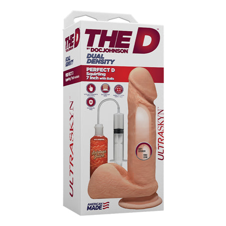 The D 7' Perfect D Squirting w/Balls - Vanilla