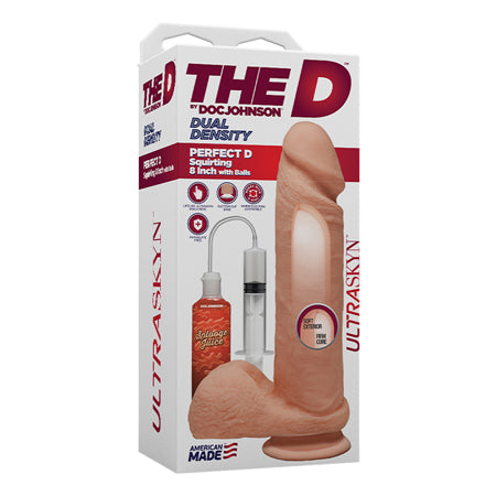 The D 8' Perfect D Squirting w/Balls - Vanilla