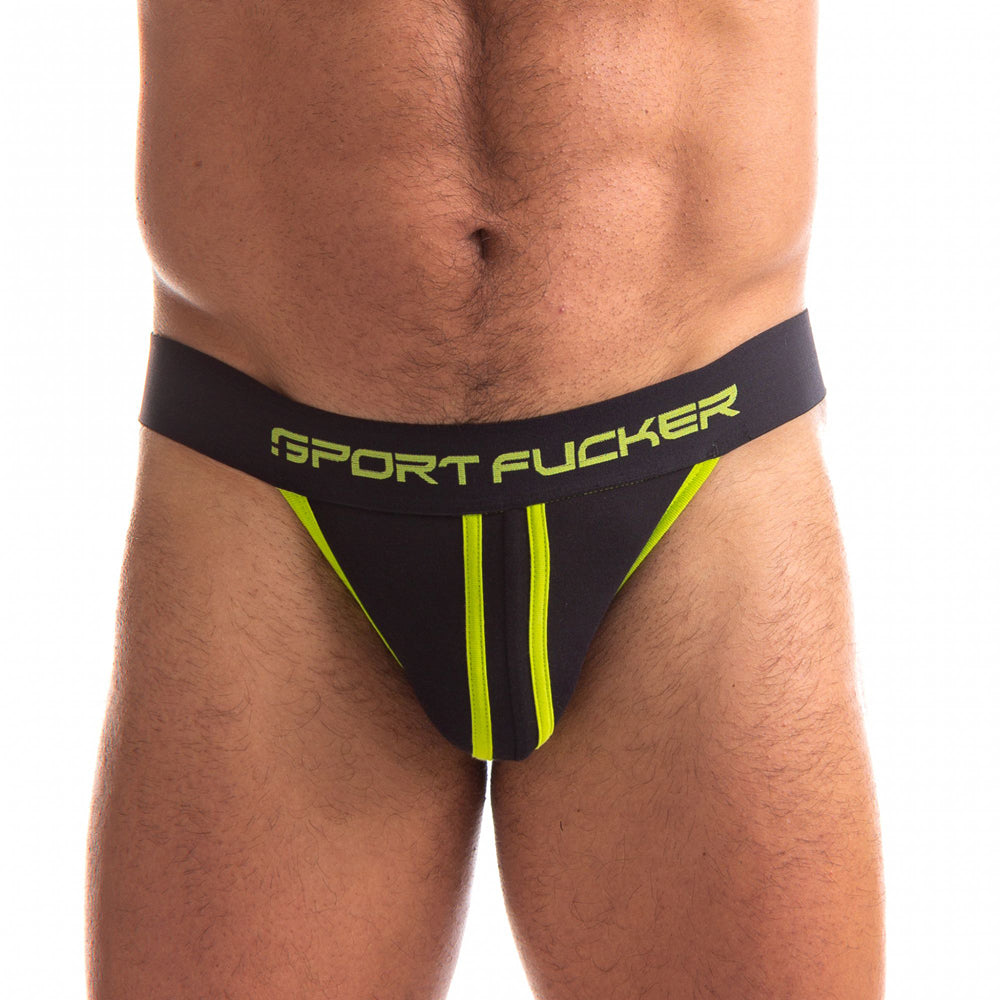 Sport Fucker Jersey Jock Black/Green Sm