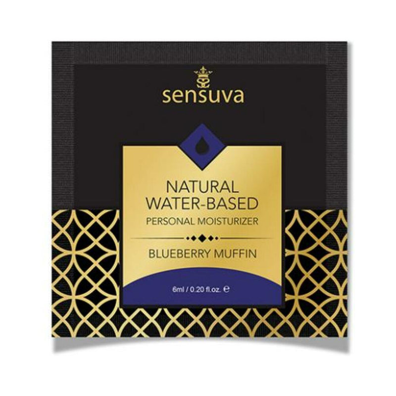 Sensuva Natural Water Based Personal Moisturizer Single Use Packet  - 6 Ml Blueberry Muffin