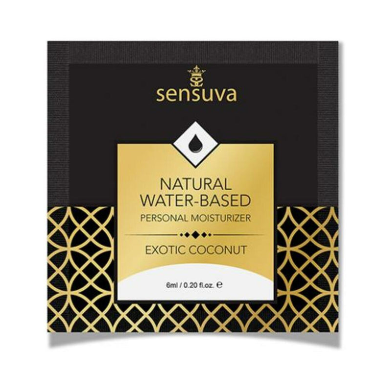 Sensuva Natural Water Based Personal Moisturizer Single Use Packet - 6 Ml Exotic Coconut