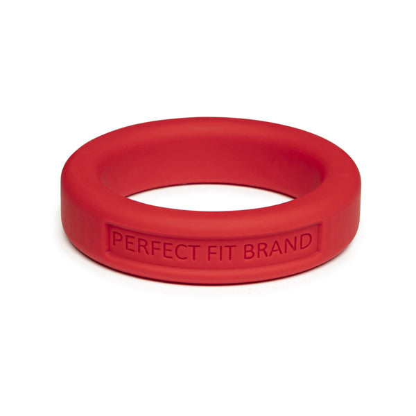 Classic 1.4&quot; (36 mm) Silicone Med. Stretch Penis Ring Red