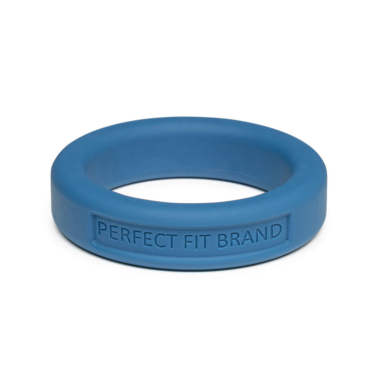 Classic 1.4&quot; (36 mm) Silicone Med. Stretch Penis Ring Blue
