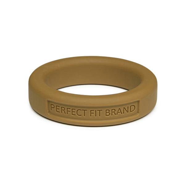 Classic 1.4&quot; (36 mm) Silicone Med. Stretch Penis Ring Gold