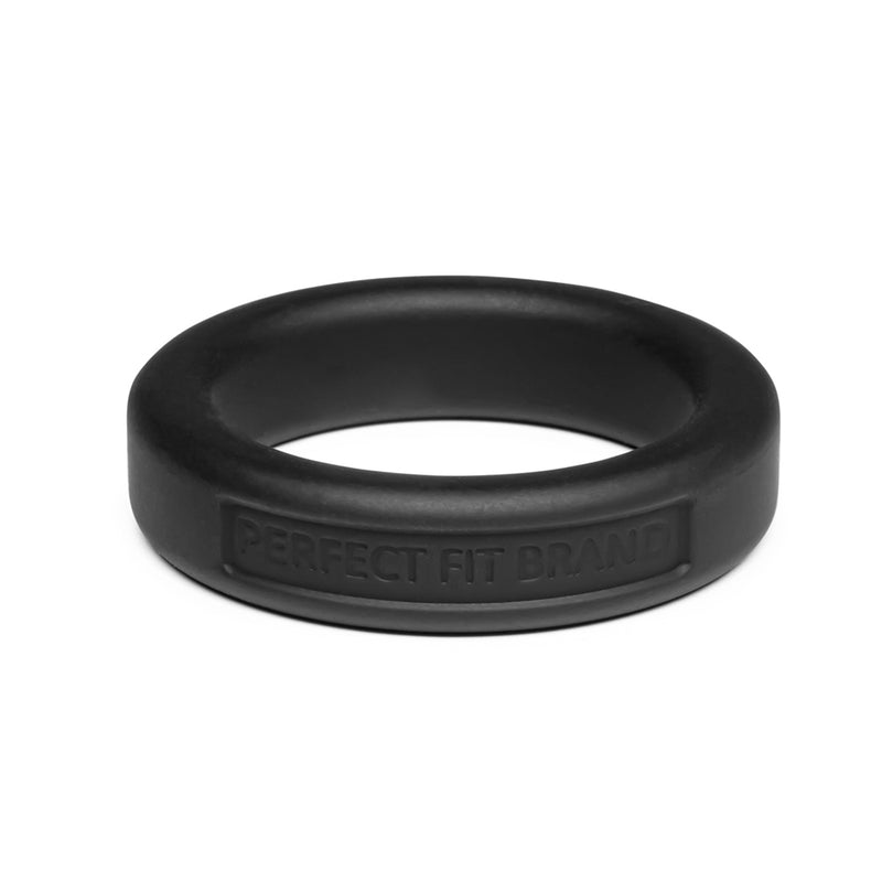 Classic 1.4&quot; (36 mm) Silicone Med. Stretch Penis Ring Black