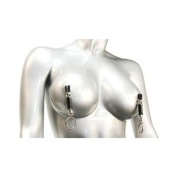 Adjustable Bondage Ring Barrel Nipple Clamps