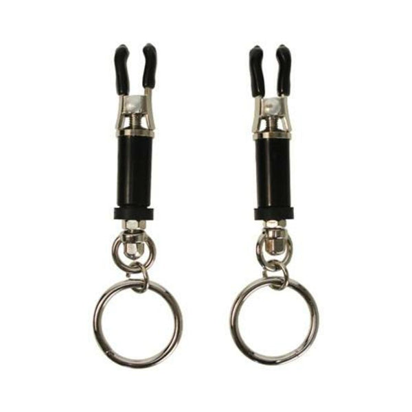 Adjustable Bondage Ring Barrel Nipple Clamps