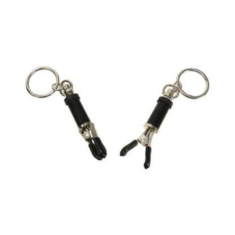 Adjustable Bondage Ring Barrel Nipple Clamps