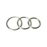 Trine Steel Cock Ring Collection 3 Piece