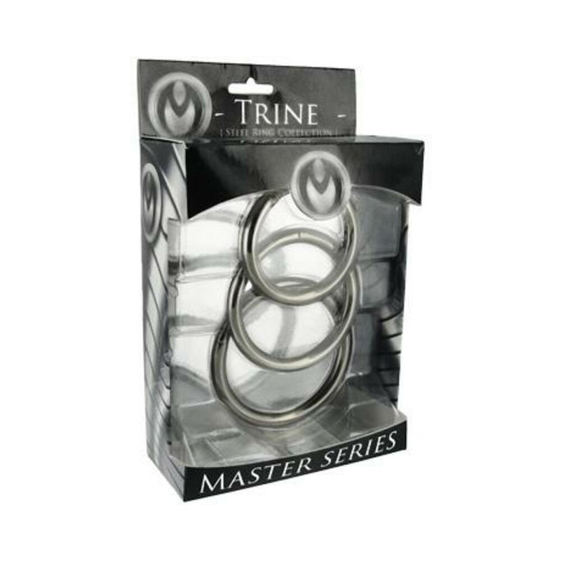 Trine Steel Cock Ring Collection 3 Piece