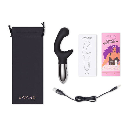 Le Wand XO Double Motor Wave Rechargeable Vibrator - Black