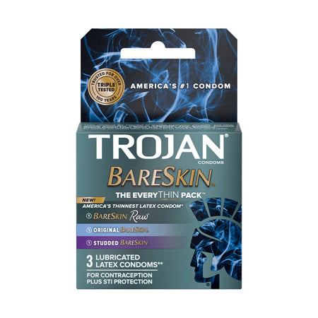 Trojan BareSkin EveryTHIN Condom - Variety Pack of 3