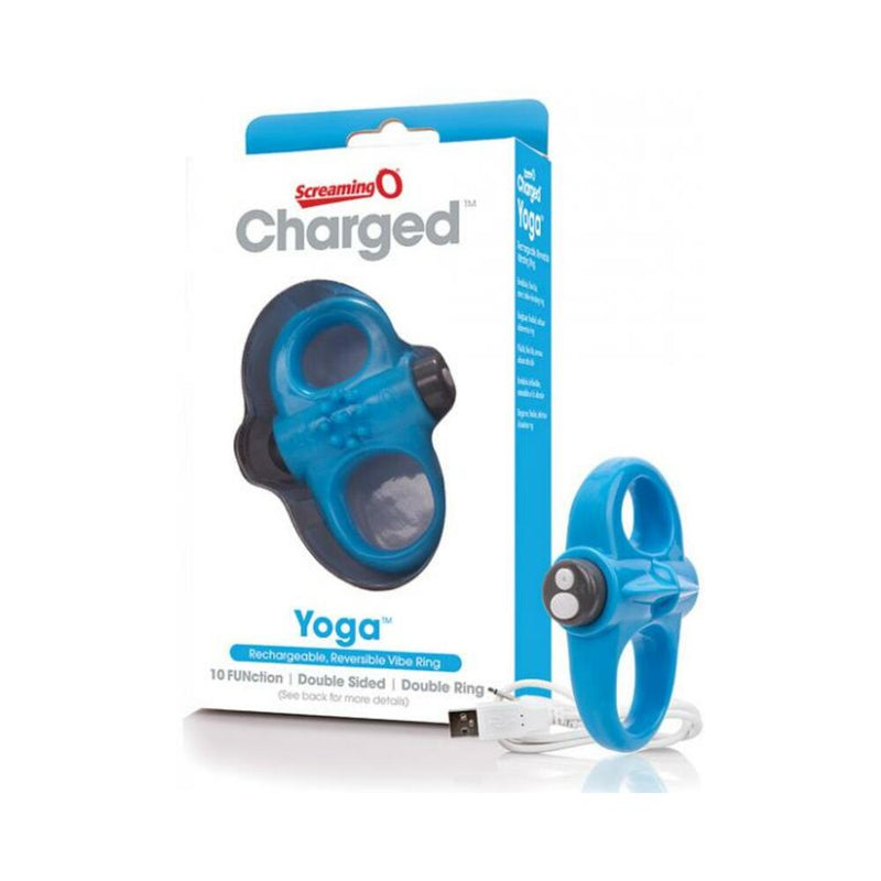 Charged Yoga Rechargeable Vibe Ring - Blue