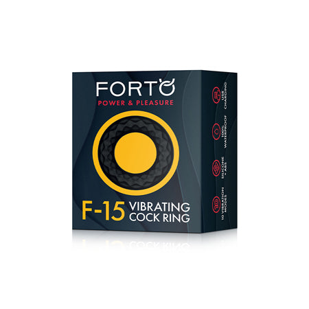 Forto F-15 Vibrating Cock Ring - Black