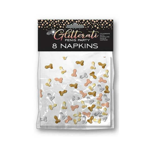 Glitterati Penis Party Napkins - Pack Of 8