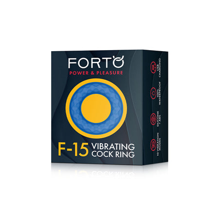 Forto F-15 Vibrating Cock Ring - Blue
