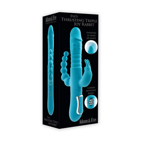 Adam & Eve Eve's Thrusting Triple Joy Rabbit - Teal