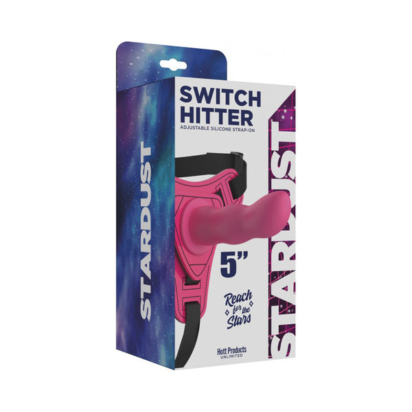 Stardust Switch Hitter Silicone Strap On Dildo With Harness 5&quot;