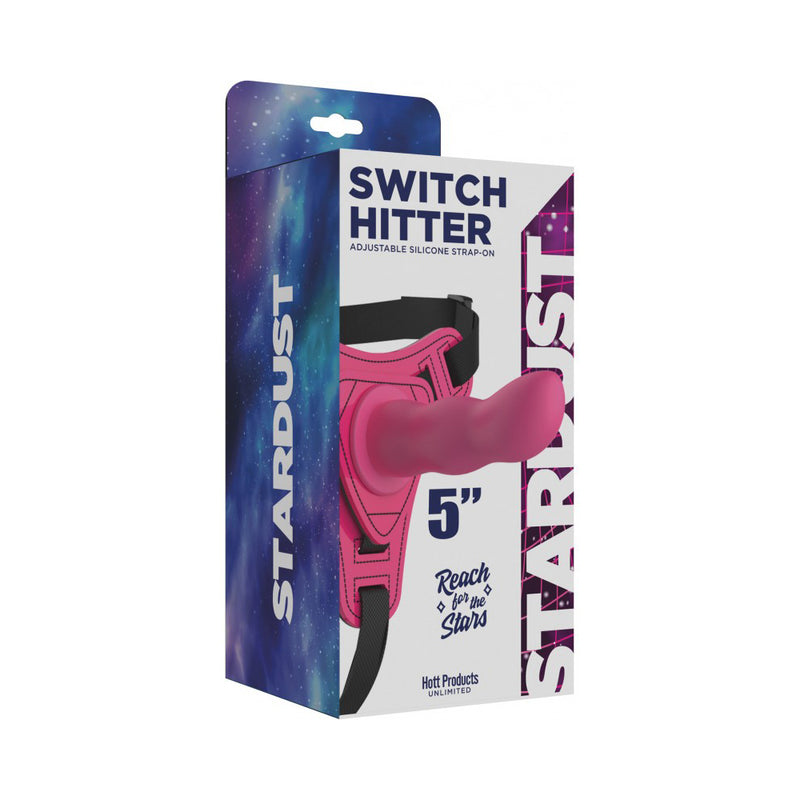 Stardust Switch Hitter Silicone Strap On Dildo With Harness 5&quot;