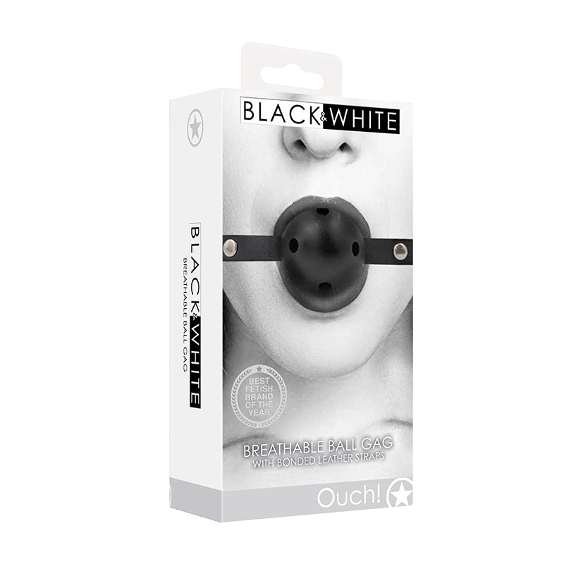 Ouch! B&W Breathable Ball Gag  Black