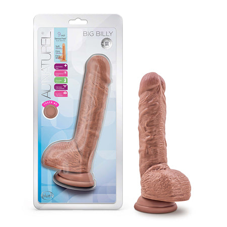 Au Naturel - Big Billy - 9 Inch Dildo - Mocha