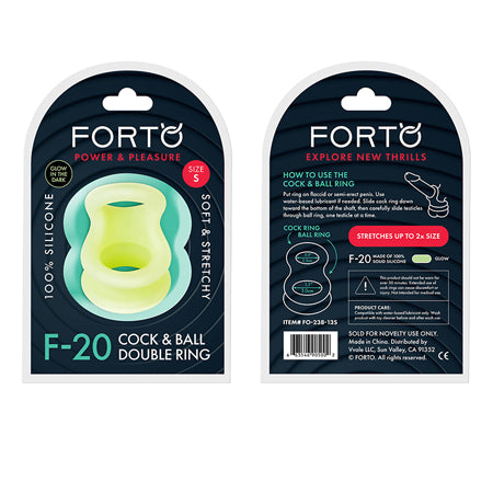 Forto F-20 50/67mm Liquid Silicone Balls Stretcher - Glow in the Dark