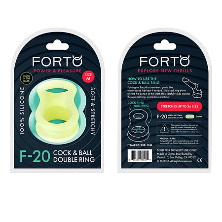 Forto F-20 55/72mm Liquid Silicone Balls Stretcher - Glow in the Dark