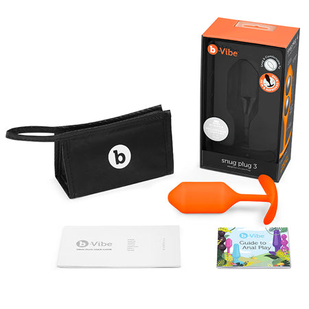 b-Vibe Weighted Snug Plug 3 - 180 g Orange