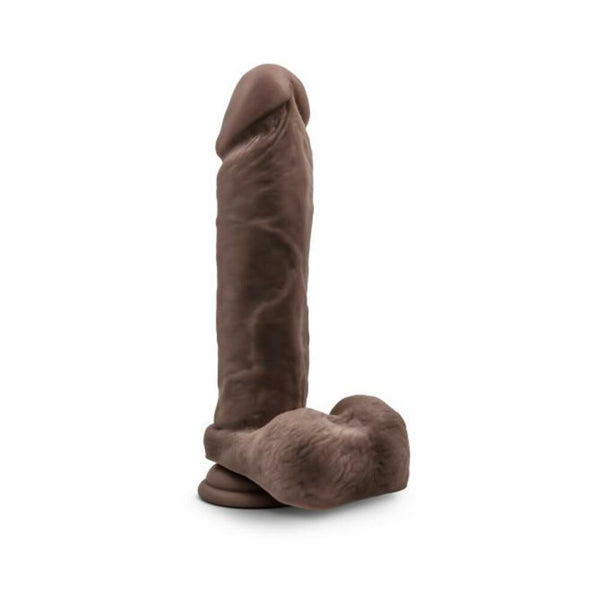 Au Natural - 9.5 Inch Dildo With Suction Cup -  Chocolate