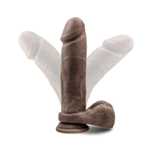 Au Natural - 9.5 Inch Dildo With Suction Cup -  Chocolate