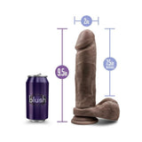 Au Natural - 9.5 Inch Dildo With Suction Cup -  Chocolate