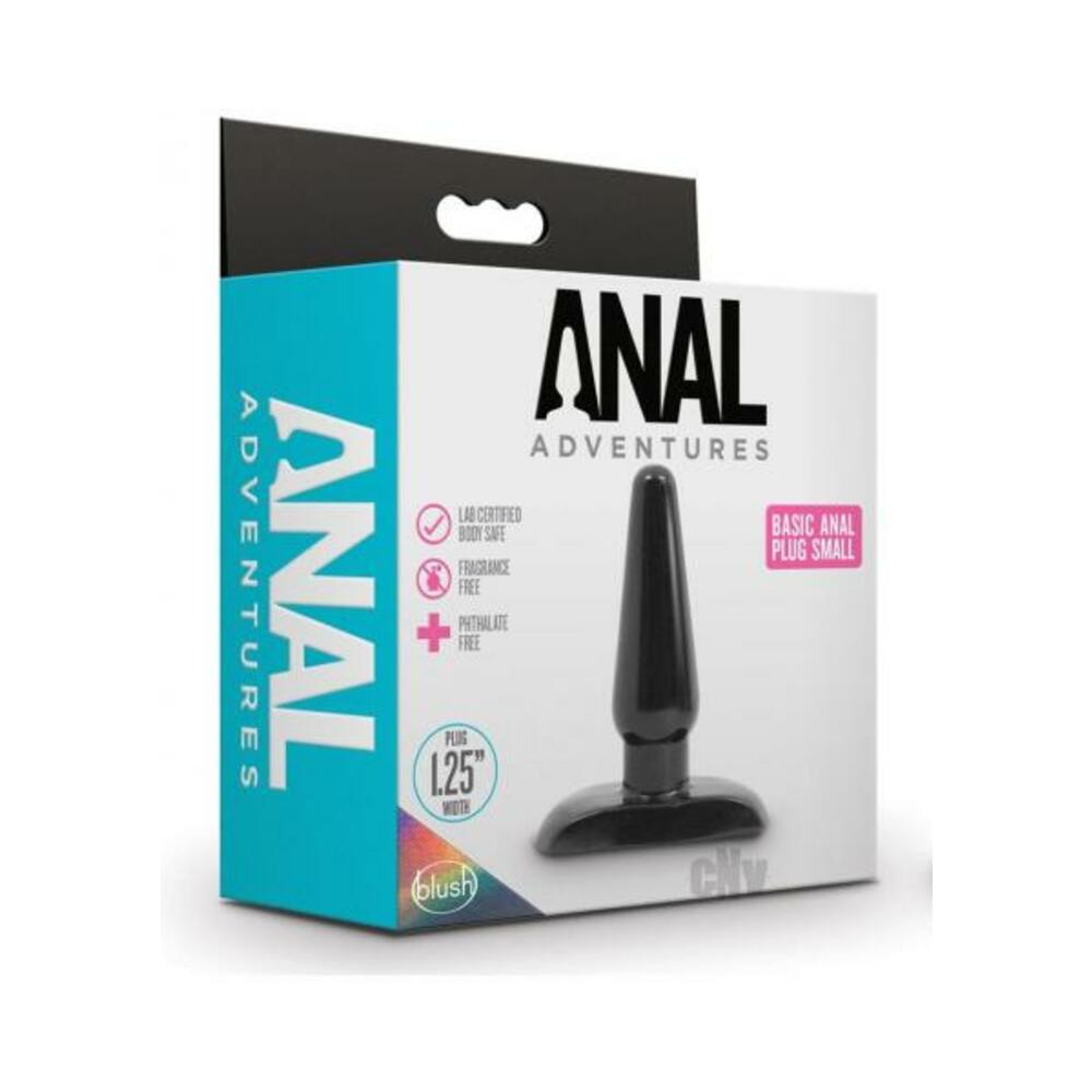 Blush Anal Adventures Basic Anal Plug - Small Black