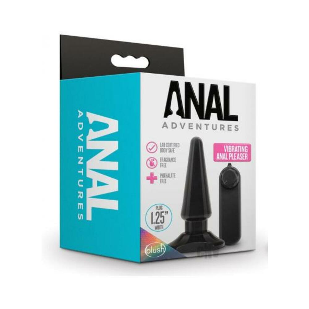 Blush Anal Adventures Basic Vibrating Anal Pleaser - Black