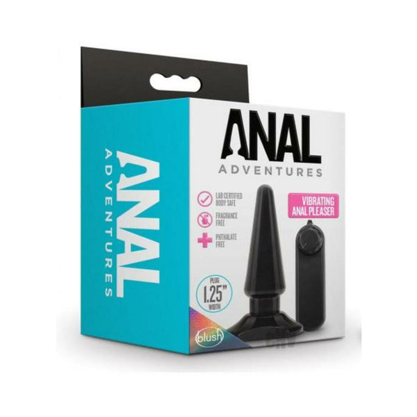 Blush Anal Adventures Basic Vibrating Anal Pleaser - Black