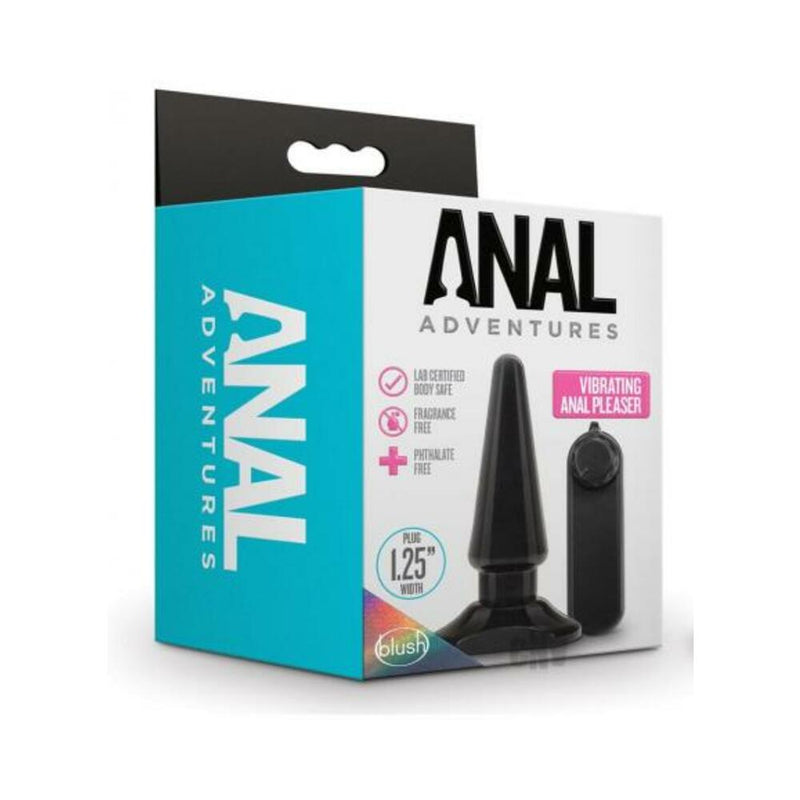 Blush Anal Adventures Basic Vibrating Anal Pleaser - Black