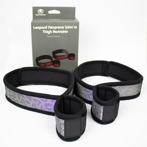 Wrist To Thigh Cuffs Neoprene Silver