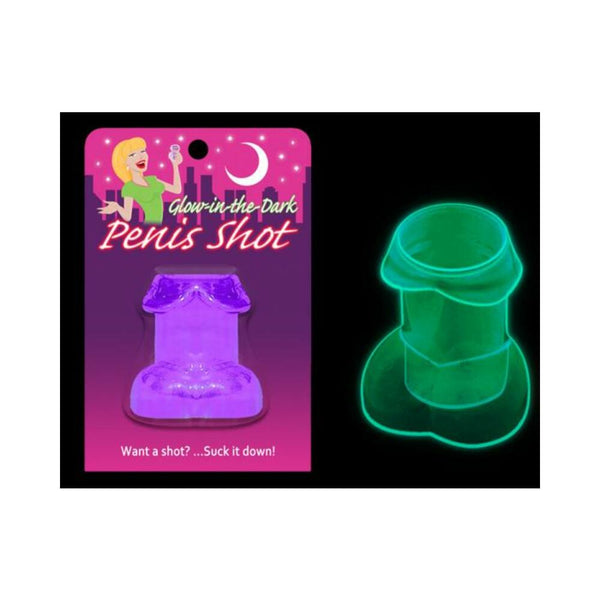 Glow In The Dark Penis Shot Glass Purple