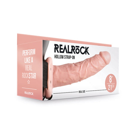 Hollow Strap-on Without Balls 8 Inch - Flesh