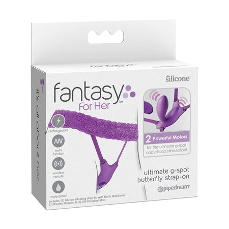 Fantasy For Her Ultimate G-Spot Butterfly Strap On - Purple