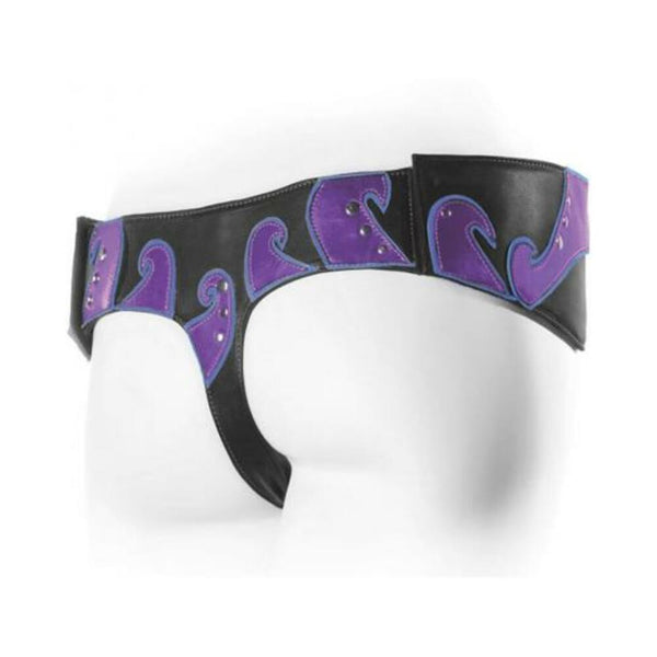 Connoisseur Amazon Single Strap Harness Black And Purple