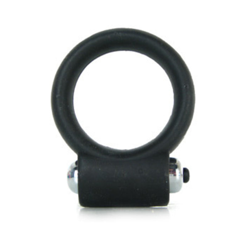 Vibrating Silicone Cock Ring 2 Inch Black