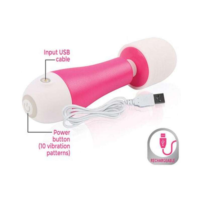 Fuzu Mini Rechargeable Travel Size Wand Pink