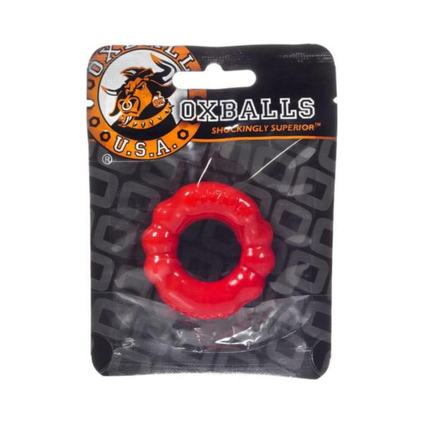 6-Pack Cockring Atomic Jock - Red Solid