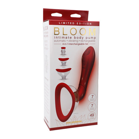 Bloom Intimate Body Automatic Vibrating Rechargeable Pump Limited Edition - Red