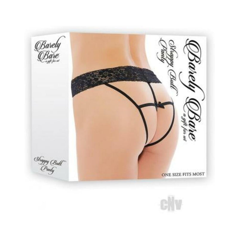 Barely Bare Strappy Butt Panty Black O/S