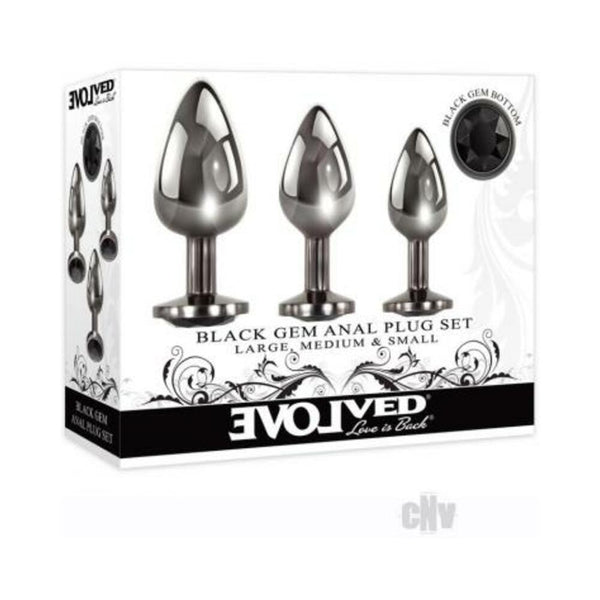 Evolved Black Gem Anal Plug set