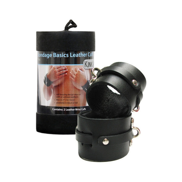 Kinklab leather wrist cuffs - black