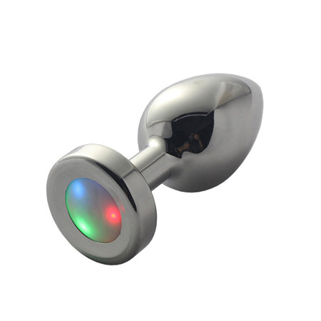 Plesur 3-Setting LED Light-Up Metal Anal Plug Small