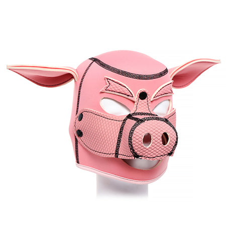Plesur Neoprene Pig Mask Hood Pink Bag Packaging